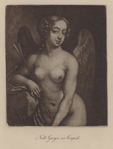 Nell Gwyn som Cupid (mezzotint)