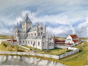 Gamle Sarum katedral, c1150, c1990-2010 av Peter Dunn