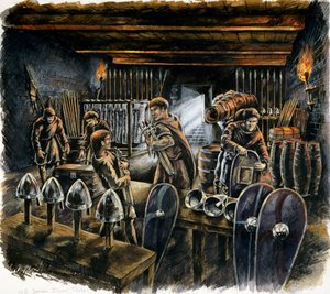 Gamle Sarum flotte tårnkjeller, c1130, c1990-2010 av Peter Dunn