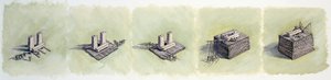 Raising a overligger, Stonehenge, Prehistoric, c1990-2010 av Peter Dunn