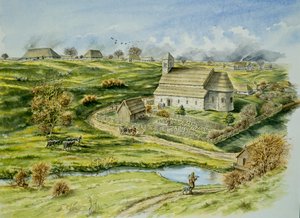 Wharram Percy Medieval Village, sent på 1100-tallet, c1990-2010