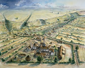 Wharram Percy Medieval Village, sent på 1100-tallet, c1990-2010 av Peter Dunn