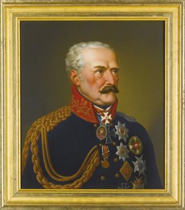 Gebhard Leberecht von Blucher, prins de Wahlstatt - Portrett av Gebhard Leberecht von Bluecher, prins av Wahlstatt (1742-1819) av Stroehling, Eduard (1768-1826), - Olje på kobber, 36,5x31,5 - Privat samling av Peter Eduard Stroehling