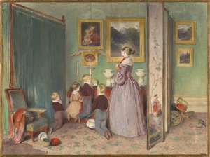 Aftenbønnen erkehertuginne Sophie med barn, 1839 av Peter Fendi