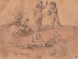 To barn som leker med en ball, 1500-1546.