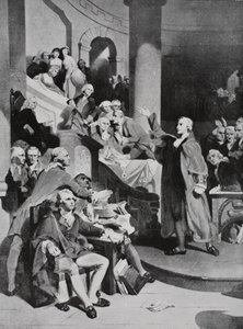 Patrick Henry holdt sin berømte tale i House of Burgesses