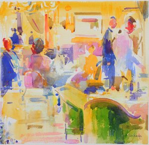 Frokost på The Carlyle, New York av Peter Graham (Contemporary)
