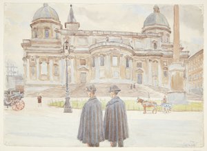 To Carabinieri utenfor Santa Maria Maggiore av Peter Hansen