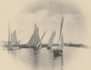 En seilkamp ved Horning, 1885. av Peter Henry Emerson