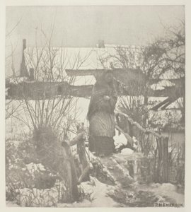 A Slippery Path - Winter Scene (Norfolk) av Peter Henry Emerson
