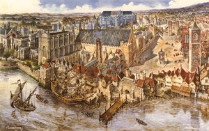 Fugleutsikt over Westminster av Peter Jackson