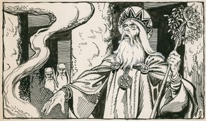 Druider (blekk på papir) av Peter Jackson
