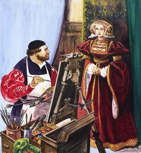 Holbein maler et portrett av Anne av Cleves av Peter Jackson