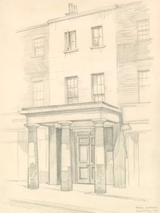 Marylebone Theatre, London, inngang i Church Street, bygget i 1837 av Peter Jackson