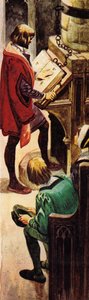 Leser en lenket bibel i kirken av Peter Jackson