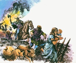 De saksiske raiderne drev ut britene av Peter Jackson
