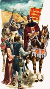 The Wonderful Story of Britain: The Wise King Edward. Kong Edwards embetsmenn samler inn informasjon om landeierskap av Peter Jackson