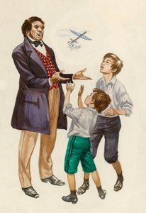 Wright-brødrene som gutter, gitt et lekefly av faren av Peter Jackson