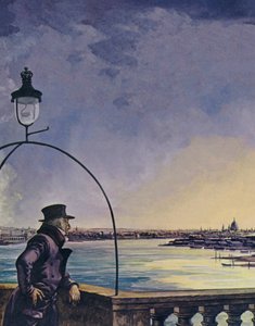 William Wordsworth, Upon Westminster Bridge (litho-farge) av Peter Jackson