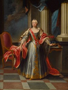 Portrett av Maria Anna Sophia av Sachsen 1728-1797, kurfyrste av Bayern.
