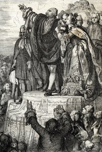 Feiring av det første nasjonale forbund 14. juli 1790 på fedrelandets alter i Champs-de-Mars, i anledning etårsdagen for erobringen av Bastillen: Kong Ludvig XVI, omgitt av sin familie som avla ed på utgjøre av Peter Johann Nepomuck Geiger