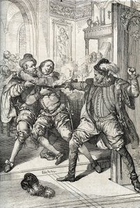 War of the Four Twenty Years (1568-1648): "" Attentatet på Vilhelm av Oranien kalte Vilhelm den fåmælte (1533-1584) den 10/07/1584 av Balthazar Gerard under åttiårskrigen (eller 80 år) ( Gueux-opprør eller nederlandsk opprør)" (Drap på Willi av Peter Johann Nepomuck Geiger