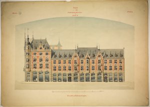 Rathskeller nybygg, Halle (Saale), Sachsen-Anhalt, Tyskland, Høyde