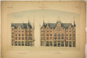 Rathskeller nybygg, Halle (Saale), Sachsen-Anhalt, Tyskland, Høyder