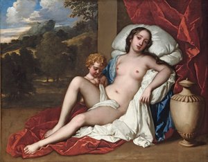 Portrett av en ung kvinne og barn, som Venus og Amor