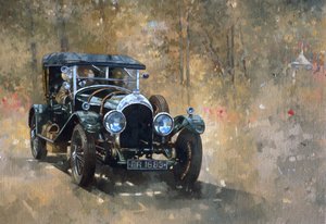3 liters Bentley på Cottesbrooke (olje på lerret) av Peter Miller