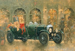 Christmas at Fortnum and Masons (olje på lerret) av Peter Miller