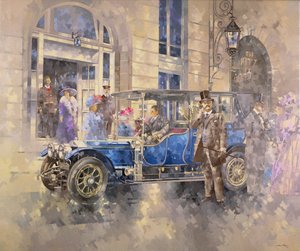 Outside the Ritz (olje på lerret) av Peter Miller