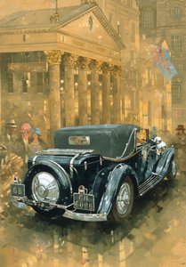 Phantom in the Haymarket (olje på lerret) av Peter Miller