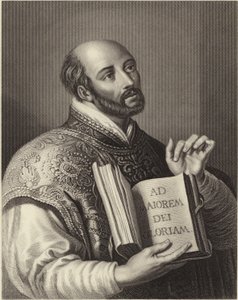 Ignatius av Loyola (gravering) av Peter Paul (after) Rubens