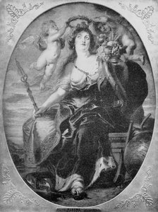 Portrett av Maria av Medici etter et maleri av Peter Paul Rubens (gravering) av Peter Paul (after) Rubens