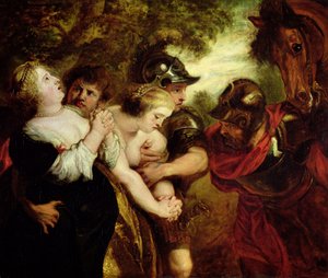Voldtekten av Sabine-kvinnene av Peter Paul (after) Rubens