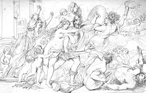krigens raseri av Peter Paul (after) Rubens