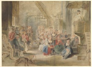 En preken i en landsbykirke, ca. 1630 av Peter Paul Rubens