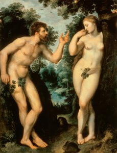 Adam og Eva under kunnskapens tre av Peter Paul Rubens
