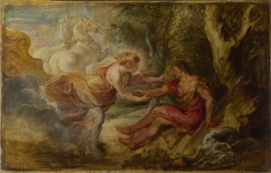 Aurora bortfører Cephalus, ca 1636 av Peter Paul Rubens