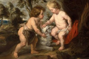 Den lille Jesus med gutten Johannes av Peter Paul Rubens