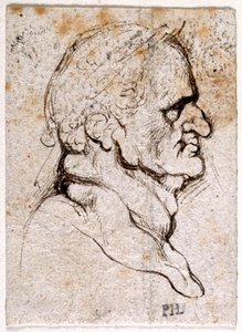 Galba, fra ti tegninger av åtte av de første tolv Cæsarene, etter Giovanni da Cavinos medaljer (penn og blekk på papir) av Peter Paul Rubens