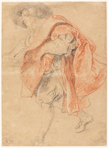En ung mann som går ned en trapp av Peter Paul Rubens
