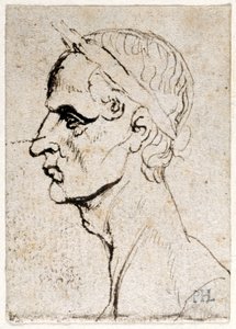Julius Cæsar, fra ti tegninger av åtte av de første tolv Cæsarene, etter Giovanni da Cavinos medaljer (penn og blekk på papir) av Peter Paul Rubens