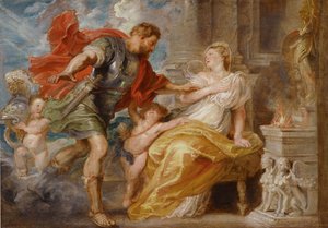 Mars og Rhea Silvia, ca. 1616-1617 av Peter Paul Rubens