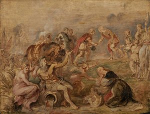 Møte mellom kong Ferdinand av Ungarn og kardinal-infanten Ferdinand av Spania i Nördlingen av Peter Paul Rubens