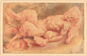 Pan Reclining, evt. ca. 1610. av Peter Paul Rubens