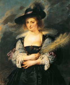 Portrett av Helene Fourment, av Peter Paul Rubens (1577-1640), Detalj av Peter Paul Rubens