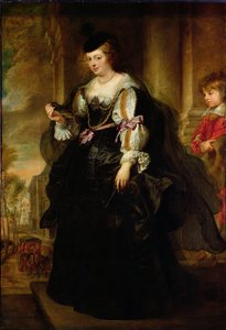 Portrett av Helene Fourment med en trener, ca. 1639