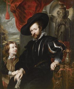 Portrett av Peter Paul Rubens med sønnen Albert, midten av 1600-tallet. av Peter Paul, Rubens